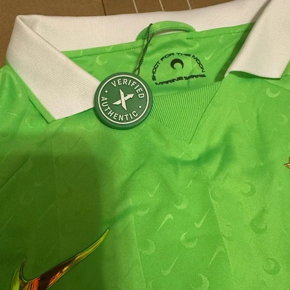 Authentic Marine Serre X Nike Lime Green Top and Black/Cream Jumpsuit - Picture 3 of 9